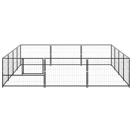 Hundgård svart 12 m² stål