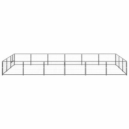 Hundgård svart 18 m² stål
