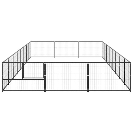 Hundgård svart 24 m² stål