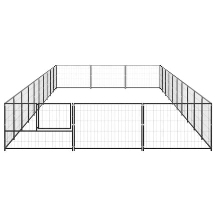 Hundgård svart 30 m² stål