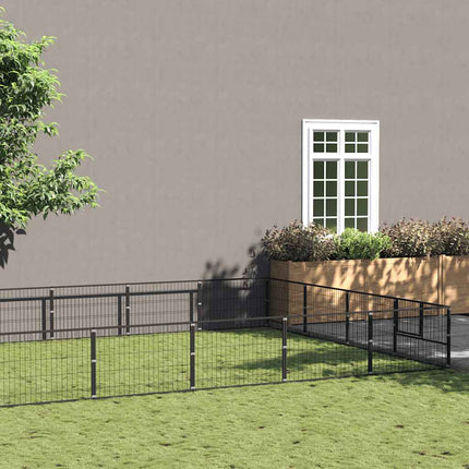 Hundgård svart 28 m² stål