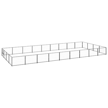 Hundgård svart 36 m² stål