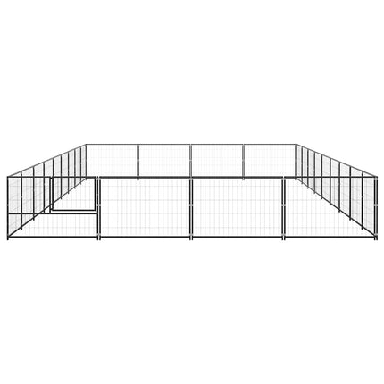 Hundgård svart 36 m² stål