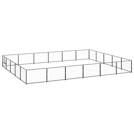 Hundgård svart 30 m² stål