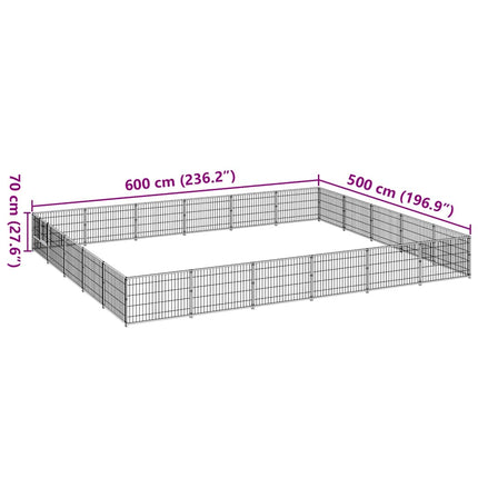 Hundgård svart 30 m² stål