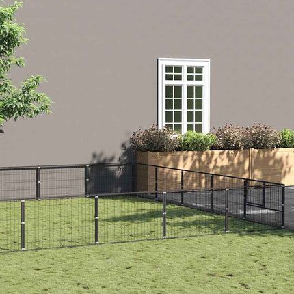 Hundgård svart 40 m² stål