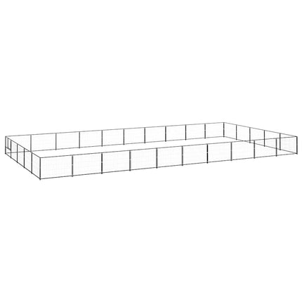 Hundgård svart 50 m² stål
