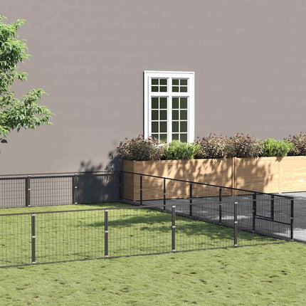 Hundgård svart 54 m² stål