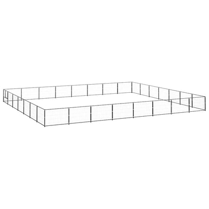 Hundgård svart 56 m² stål