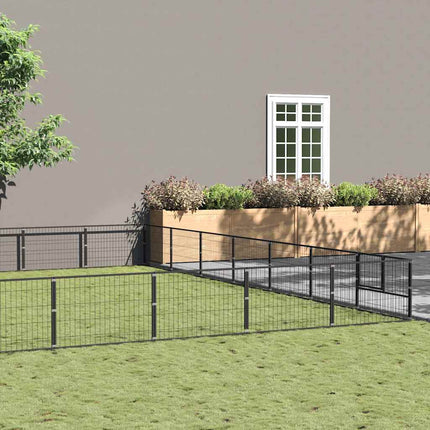 Hundgård svart 56 m² stål