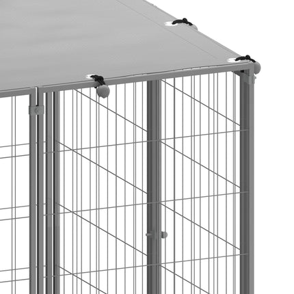 Hundgård silver 4,84 m² stål