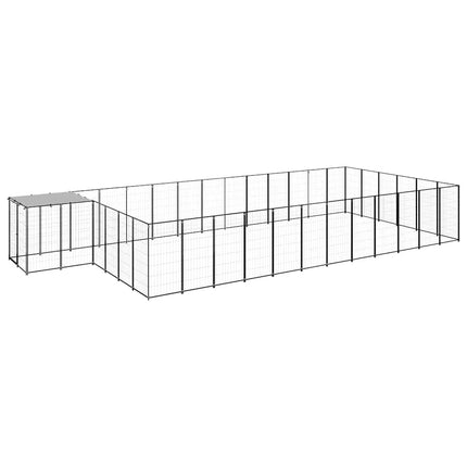 Hundgård svart 22,99 m² stål