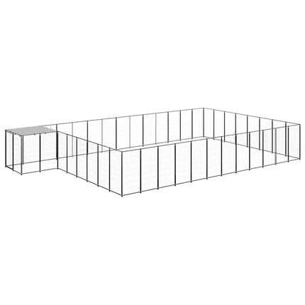 Hundgård svart 30,25 m² stål
