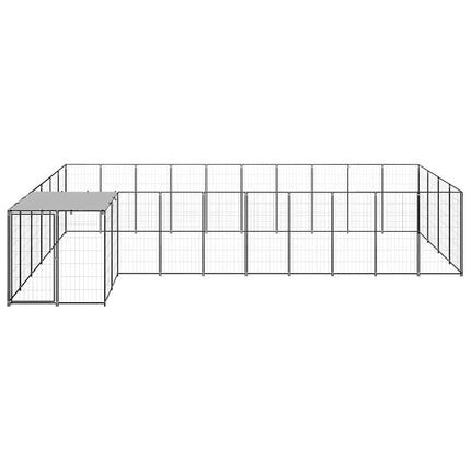 Hundgård svart 13,31 m² stål