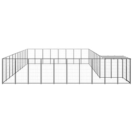 Hundgård svart 25,41 m² stål