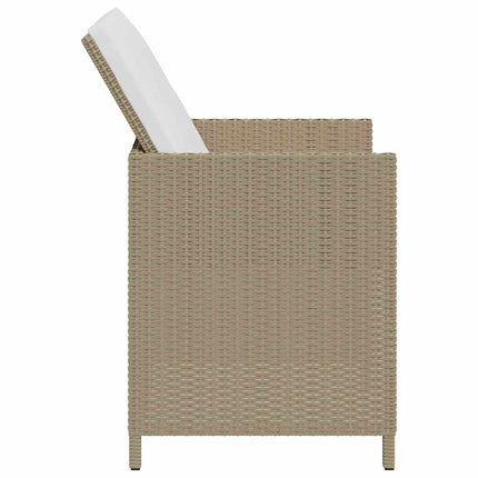 Trädgårdsstolar med pallar 2 st konstrotting beige