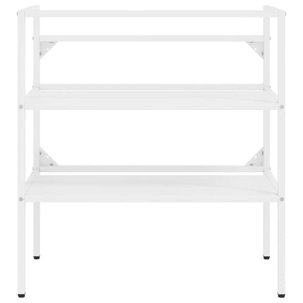 Ram för tvättställ vit 79x38x83 cm järn