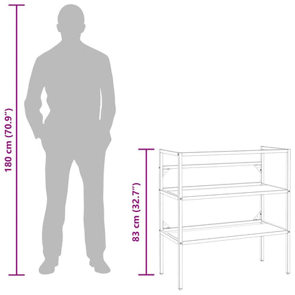 Ram för tvättställ vit 79x38x83 cm järn