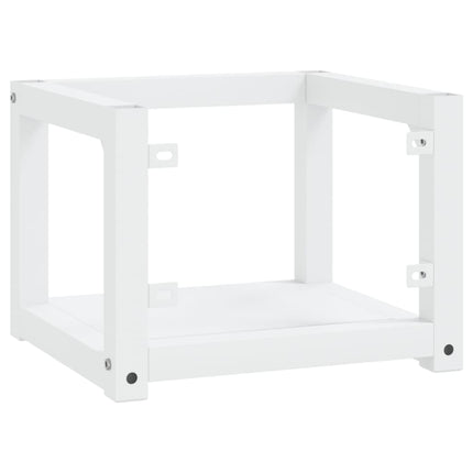 Väggmonterad ram för tvättställ vit 40x38x31 cm järn