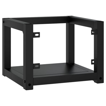 Väggmonterad ram för tvättställ svart 40x38x31 cm järn