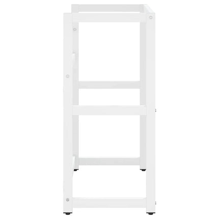 Ram för tvättställ vit 59x38x83 cm järn