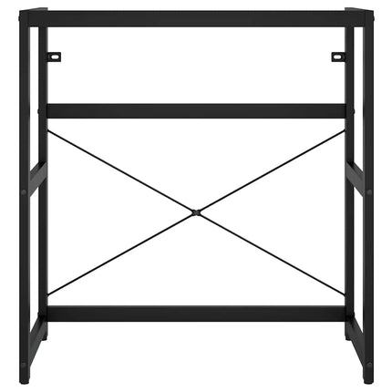 Ram för tvättställ svart 79x38x83 cm järn