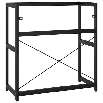 Ram för tvättställ svart 79x38x83 cm järn