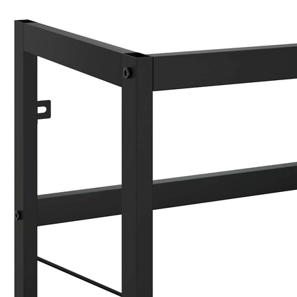 Ram för tvättställ svart 79x38x83 cm järn