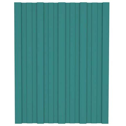Takpanel 12 pcs Grön 60 x 45 cm Galvaniserat stål