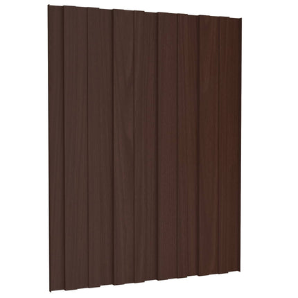 Takpanel 12 pcs Brun 60 x 45 cm Galvaniserat stål