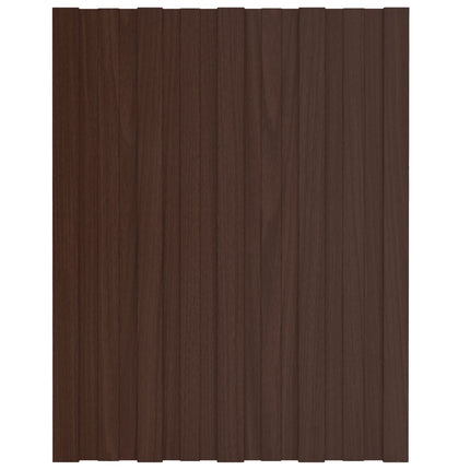 Takpanel 12 pcs Brun 60 x 45 cm Galvaniserat stål