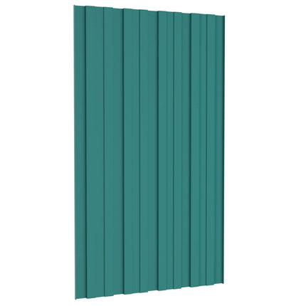 Takpanel 12 st Grön 80 x 45 cm Galvaniserat stål