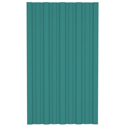 Takpanel 12 pcs Grön 80 x 45 cm Galvaniserat stål