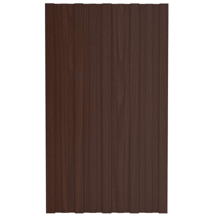 Takpanel 12 pcs Brun 80 x 45 cm Galvaniserat stål
