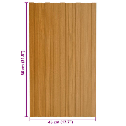 Takpanel 12 st Naturlig 80 x 45 cm Galvaniserat stål