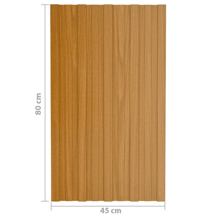 Takpanel 36 pcs Naturlig 80 x 45 cm Galvaniserat stål