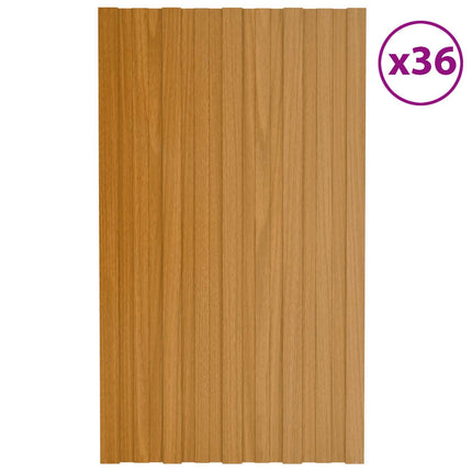 Takpanel 36 st Naturlig 80 x 45 cm Galvaniserat stål