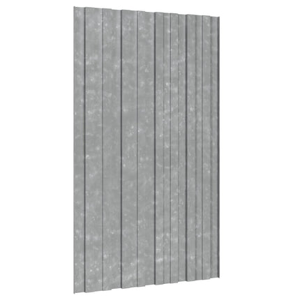 Takpanel 12 pcs Silver 80 x 45 cm Galvaniserat stål