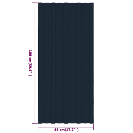 Takpanel 36 pcs Antracit 100 x 45 cm Galvaniserat stål