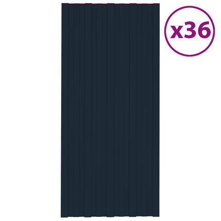 Takpanel 36 pcs Antracit 100 x 45 cm Galvaniserat stål