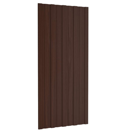Takpanel 12 pcs Brun 100 x 45 cm Galvaniserat stål