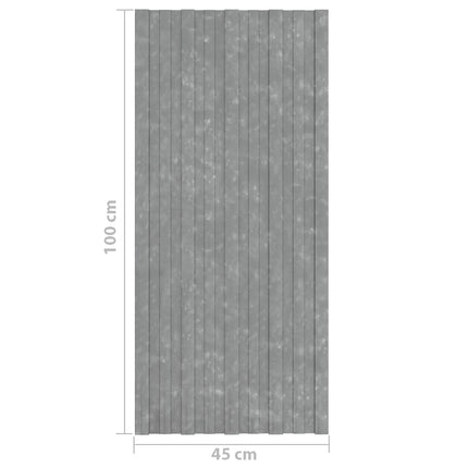 Takpanel 12 pcs Silver 100 x 45 cm Galvaniserat stål