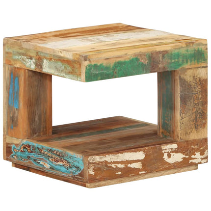 Soffbord 45x45x40 cm massivt återvunnet trä