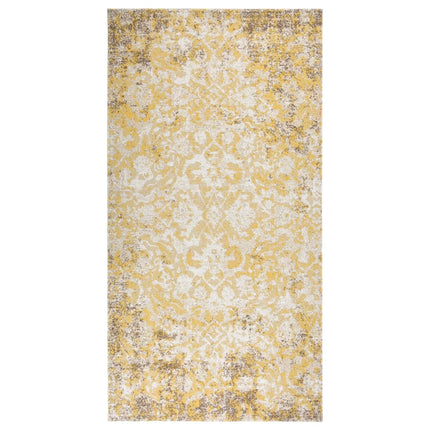 Utomhusmatta plattvävd 80x150 cm gul