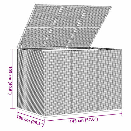 Dynbox PE-rotting 145x100x103 cm brun
