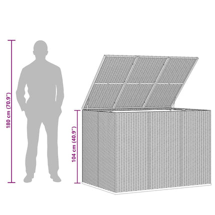 Dynbox PE-rotting 145x100x103 cm brun