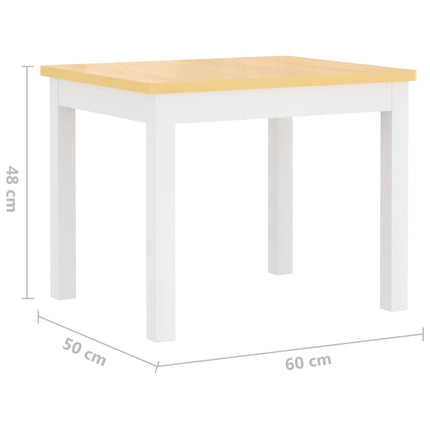 Barnbord och stolar 4 delar vit och beige MDF