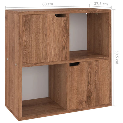 Bokhylla brun ek 60x27,5x59,5 cm konstruerat trä