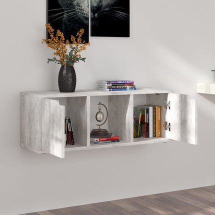 TV-bänk betong 88,5x27,5x30,5 cm konstruerat trä