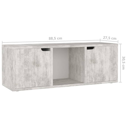 TV-bänk betong 88,5x27,5x30,5 cm konstruerat trä